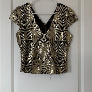Black and Gold Top